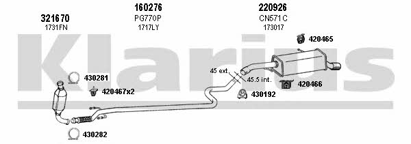 Klarius 180705E Układ wydechowy 180705E: Dobra cena w Polsce na 2407.PL - Kup Teraz!