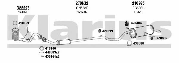 Klarius 180715E Exhaust system 180715E: Buy near me in Poland at 2407.PL - Good price!