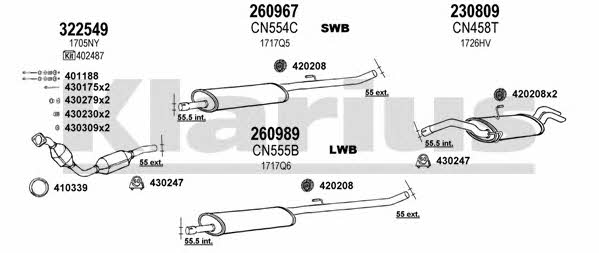 Klarius 180771E Exhaust system 180771E: Buy near me at 2407.PL in Poland at an Affordable price!