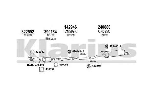 Klarius 180787E Exhaust system 180787E: Buy near me in Poland at 2407.PL - Good price!