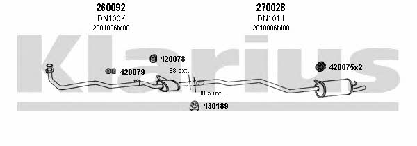  270121E Exhaust system 270121E: Buy near me in Poland at 2407.PL - Good price!