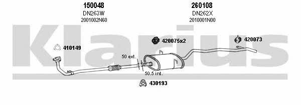  270175E Exhaust system 270175E: Buy near me in Poland at 2407.PL - Good price!