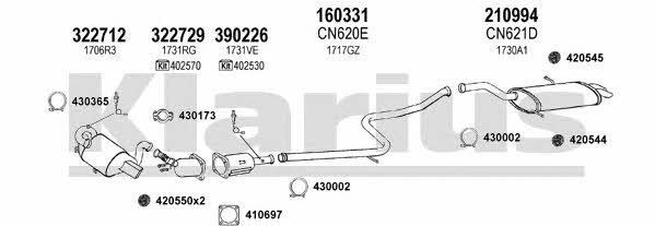  180827E Exhaust system 180827E: Buy near me in Poland at 2407.PL - Good price!