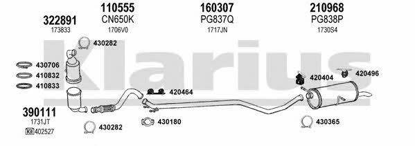 Klarius 180943E Система выпуска отработаных газов 180943E: Отличная цена - Купить в Польше на 2407.PL!