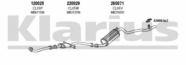 Klarius 210063E Система випуску відпрацьованих газів 210063E: Приваблива ціна - Купити у Польщі на 2407.PL!