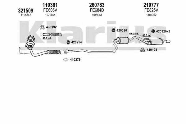 Klarius 361560E Exhaust system 361560E: Buy near me at 2407.PL in Poland at an Affordable price!
