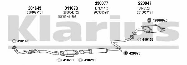 Klarius 270253E Exhaust system 270253E: Buy near me in Poland at 2407.PL - Good price!