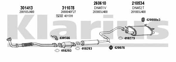 Klarius 270334E Exhaust system 270334E: Buy near me in Poland at 2407.PL - Good price!