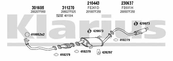 Klarius 270360E Exhaust system 270360E: Buy near me at 2407.PL in Poland at an Affordable price!