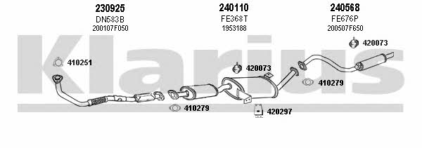  270363E Exhaust system 270363E: Buy near me in Poland at 2407.PL - Good price!