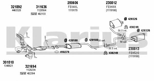 Klarius 361687E Abgasanlage 361687E: Kaufen Sie zu einem guten Preis in Polen bei 2407.PL!