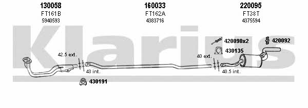 Klarius 330012E Exhaust system 330012E: Buy near me in Poland at 2407.PL - Good price!