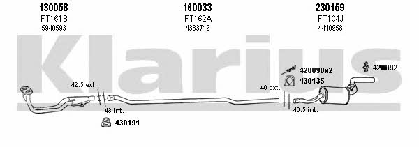 Klarius 330013E Exhaust system 330013E: Buy near me in Poland at 2407.PL - Good price!