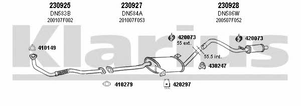 Klarius 270470E Exhaust system 270470E: Buy near me in Poland at 2407.PL - Good price!