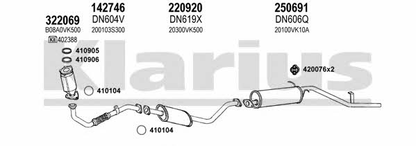 Klarius 270502E Система выпуска отработаных газов 270502E: Отличная цена - Купить в Польше на 2407.PL!