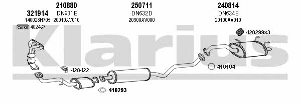 Klarius 270514E Exhaust system 270514E: Buy near me in Poland at 2407.PL - Good price!