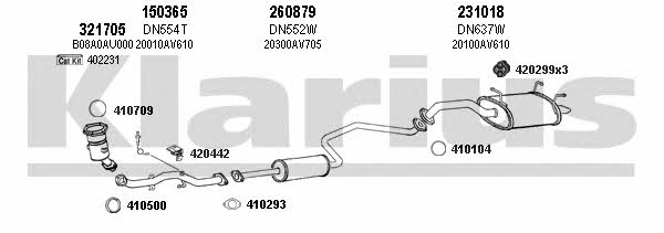 Klarius 270519E Exhaust system 270519E: Buy near me at 2407.PL in Poland at an Affordable price!