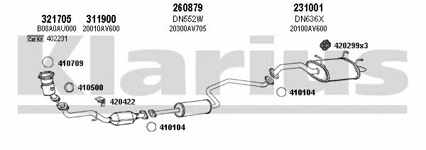  270521E Exhaust system 270521E: Buy near me in Poland at 2407.PL - Good price!