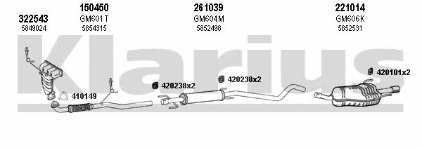 Klarius 391621E Exhaust system 391621E: Buy near me in Poland at 2407.PL - Good price!
