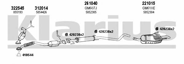 Klarius 391622E Exhaust system 391622E: Buy near me in Poland at 2407.PL - Good price!