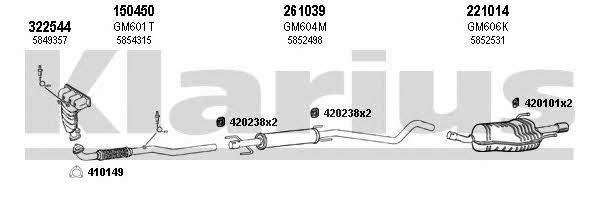 Klarius 391640E Exhaust system 391640E: Buy near me in Poland at 2407.PL - Good price!