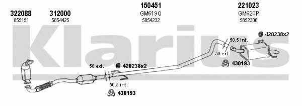 Klarius 391652E Система випуску відпрацьованих газів 391652E: Приваблива ціна - Купити у Польщі на 2407.PL!