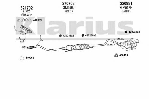 Klarius 391658E Exhaust system 391658E: Buy near me at 2407.PL in Poland at an Affordable price!