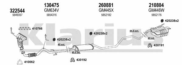 Klarius 391678E Система випуску відпрацьованих газів 391678E: Приваблива ціна - Купити у Польщі на 2407.PL!