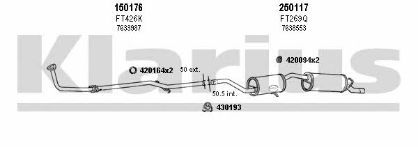 Klarius 330148E Exhaust system 330148E: Buy near me in Poland at 2407.PL - Good price!