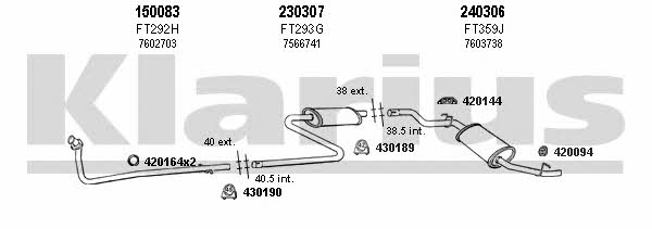  330190E Система випуску відпрацьованих газів 330190E: Приваблива ціна - Купити у Польщі на 2407.PL!