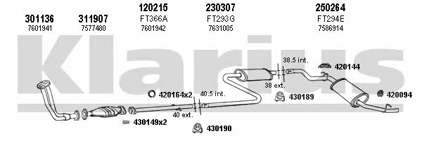 Klarius 330198E Abgasanlage 330198E: Kaufen Sie zu einem guten Preis in Polen bei 2407.PL!