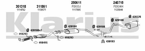 Klarius 361845E Abgasanlage 361845E: Kaufen Sie zu einem guten Preis in Polen bei 2407.PL!