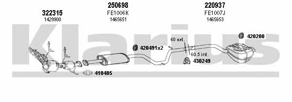 Klarius 361955E Abgasanlage 361955E: Bestellen Sie in Polen zu einem guten Preis bei 2407.PL!