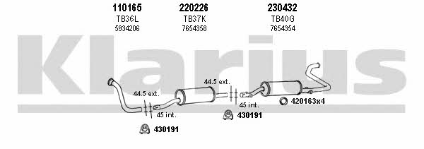 Klarius 330387E Система випуску відпрацьованих газів 330387E: Приваблива ціна - Купити у Польщі на 2407.PL!