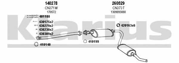  330391E Exhaust system 330391E: Buy near me in Poland at 2407.PL - Good price!
