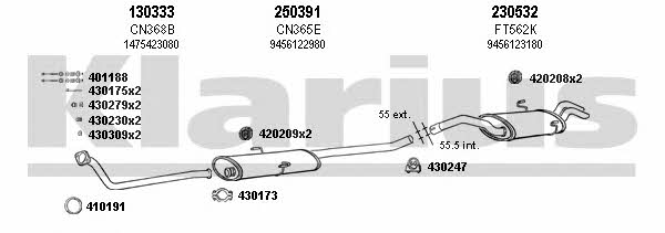 Klarius 330454E Układ wydechowy 330454E: Dobra cena w Polsce na 2407.PL - Kup Teraz!