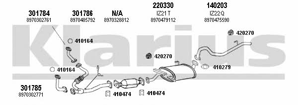 Klarius 290011E Exhaust system 290011E: Buy near me in Poland at 2407.PL - Good price!