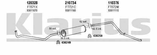  330468E Exhaust system 330468E: Buy near me in Poland at 2407.PL - Good price!