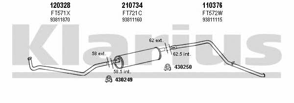  330468E Exhaust system 330468E: Buy near me in Poland at 2407.PL - Good price!