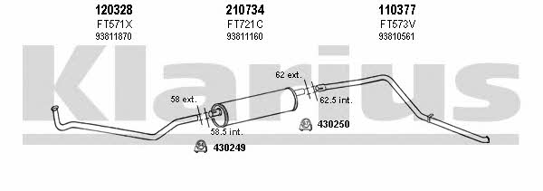 Klarius 330469E Система випуску відпрацьованих газів 330469E: Купити у Польщі - Добра ціна на 2407.PL!