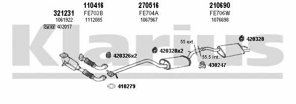 Klarius 362005E Abgasanlage 362005E: Kaufen Sie zu einem guten Preis in Polen bei 2407.PL!