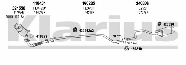 Klarius 362010E Abgasanlage 362010E: Kaufen Sie zu einem guten Preis in Polen bei 2407.PL!