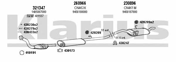 Klarius 330882E Exhaust system 330882E: Buy near me at 2407.PL in Poland at an Affordable price!