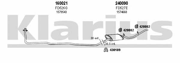 Klarius 360008E Exhaust system 360008E: Buy near me in Poland at 2407.PL - Good price!