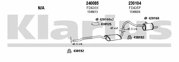 Klarius 360107E Exhaust system 360107E: Buy near me in Poland at 2407.PL - Good price!