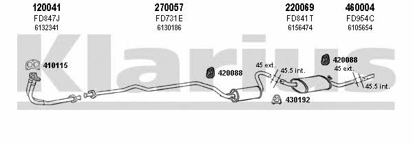 Klarius 360514E Abgasanlage 360514E: Kaufen Sie zu einem guten Preis in Polen bei 2407.PL!