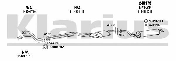 Klarius 600129E Exhaust system 600129E: Buy near me in Poland at 2407.PL - Good price!