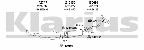 Klarius 600199E Exhaust system 600199E: Buy near me at 2407.PL in Poland at an Affordable price!