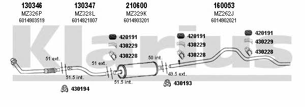 Klarius 600267E Exhaust system 600267E: Buy near me in Poland at 2407.PL - Good price!
