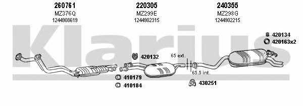 Klarius 600373E Exhaust system 600373E: Buy near me in Poland at 2407.PL - Good price!